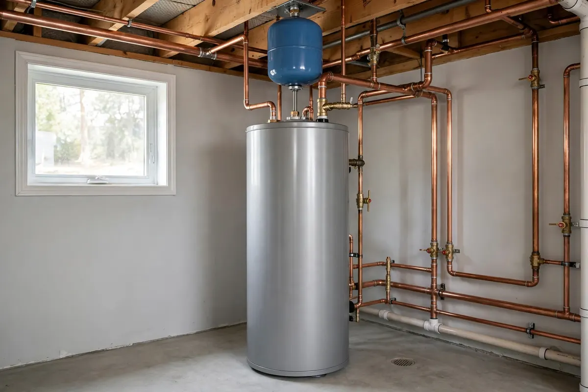 New heater, new fittings, dry floor
