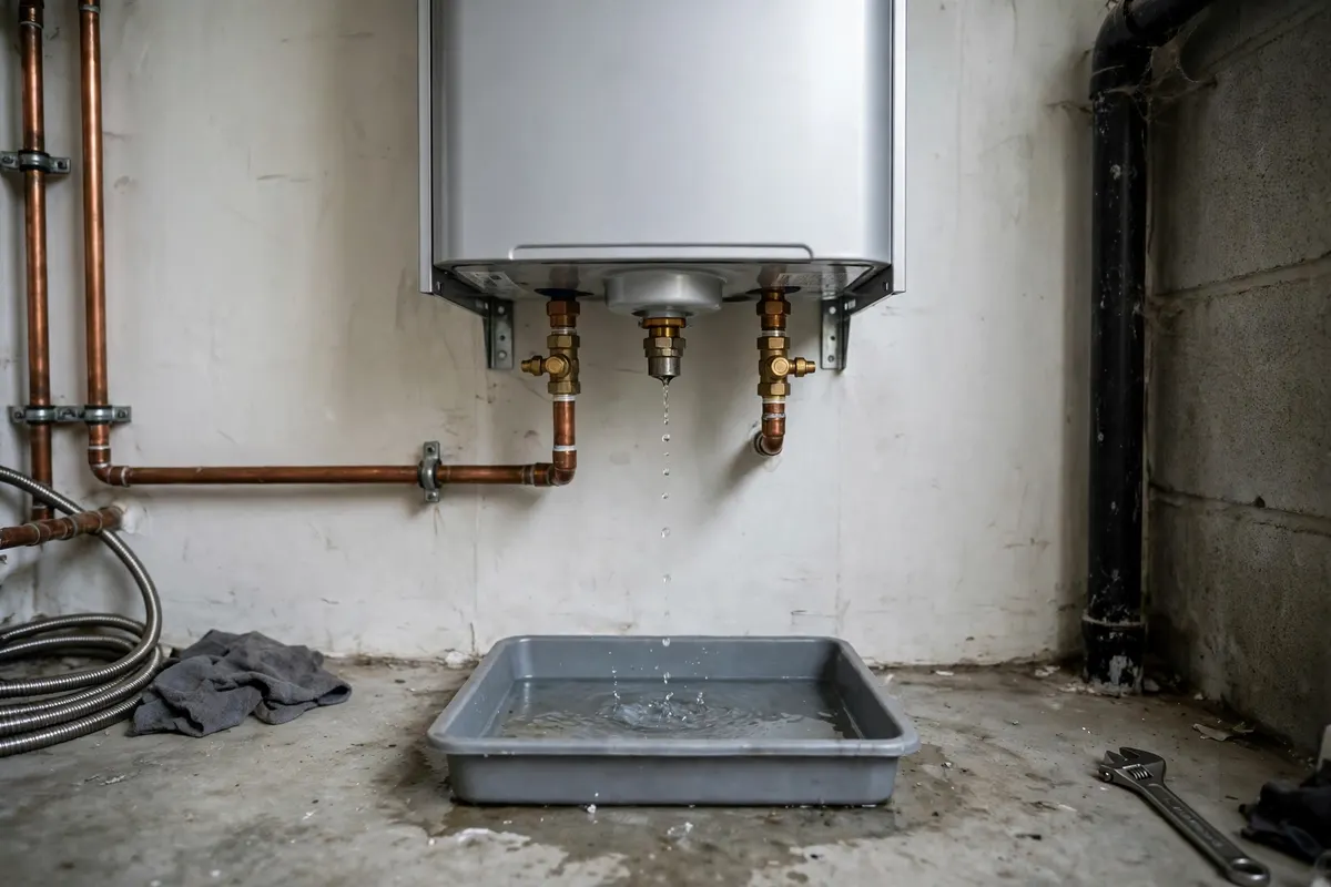 Slow leak dripping from a fitting