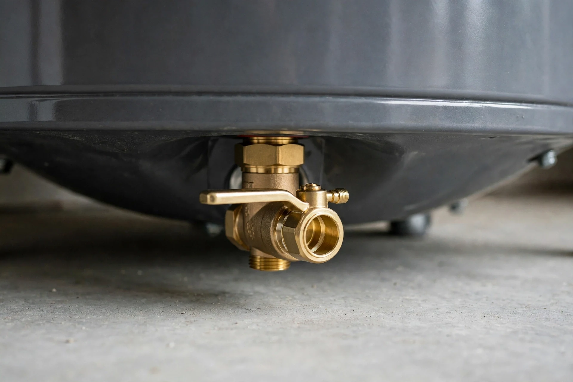 Solid brass valve fitted