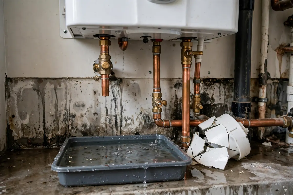 Drip tray full of water